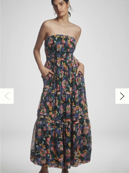 Anthropologie Dresses & Skirts - Anthropologie Somerset Floral Strapless Tiered Maxi Dress